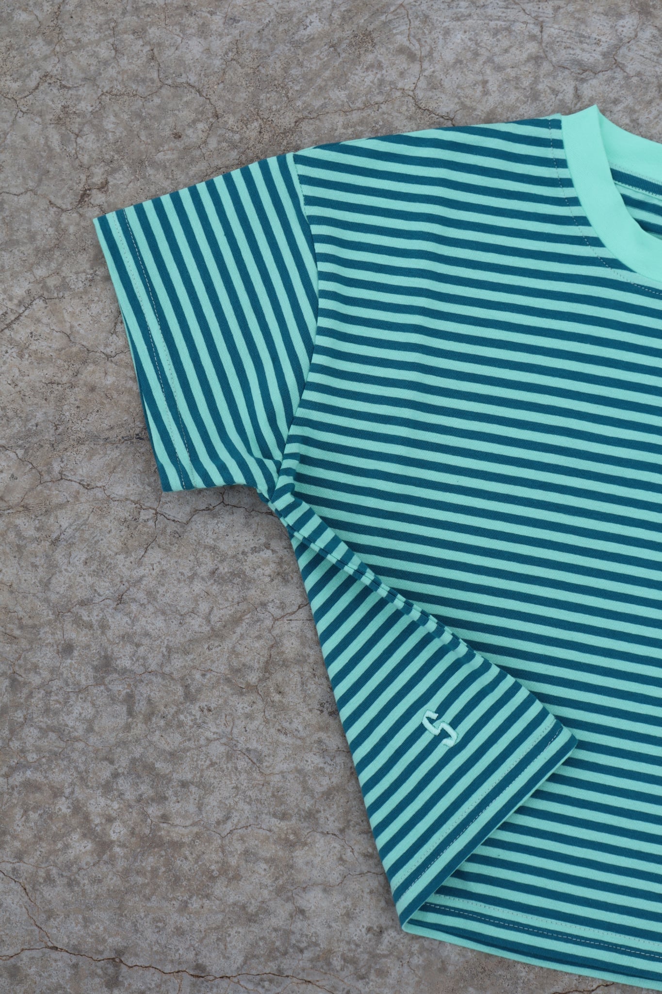 Cool Mint Stripe Tee - Adults