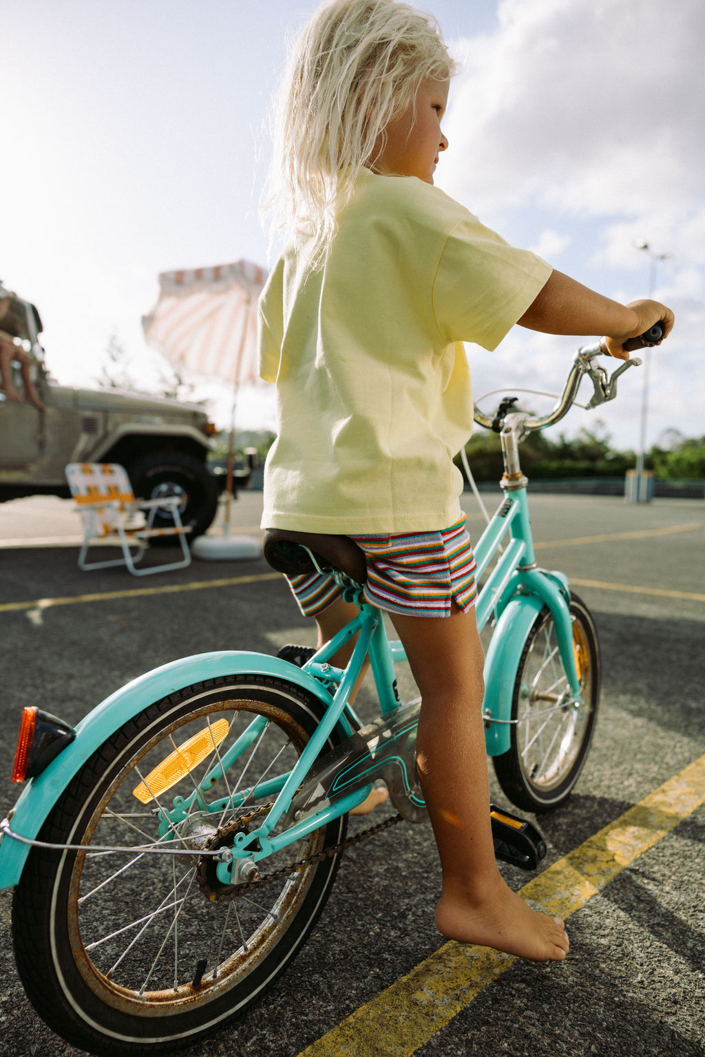 Tutti Fruiti Stripe Terry Shorts- Kids